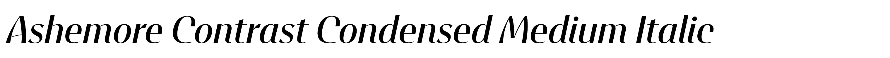 Ashemore Contrast Condensed Medium Italic